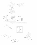 Air Cleaner Controls Diagram and Parts List for 28U707-1112-E1  Briggs and Stratton Engine